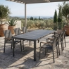 Tavolo In Alluminio Allungabile Telescopico 100x230-300 Cm Telex Antracite