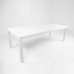 Tavolo In Alluminio Allungabile Telescopico 100x230-300 Cm Telex Bianco
