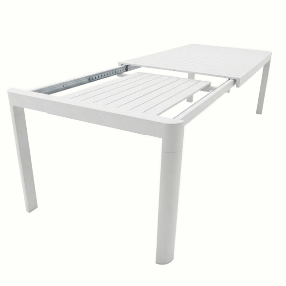 Tavolo In Alluminio Allungabile Telescopico 100x230-300 Cm Telex Bianco