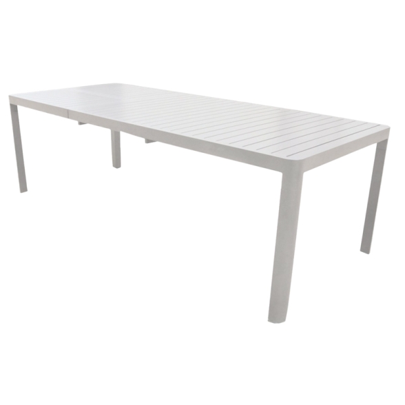 Tavolo In Alluminio Allungabile Telescopico 100x230-300 Cm Telex Bianco