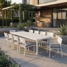 Tavolo In Alluminio Allungabile Telescopico 100x230-300 Cm Telex Bianco