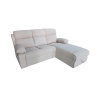 Divano Angolare Recliner 3 Post Con Penisola Contenitore Destra Beige