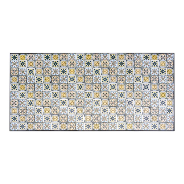 Set Tavolo E Sedie Da Esterno 90x160 Cm In Ferro E Maioliche Amalfi
