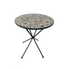 Set Bistrot Tavolo Maioliche Tondo 60 Cm Con 2 Sedie Pieghevoli Amalfi