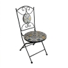 Set Bistrot Tavolo Maioliche Tondo 60 Cm Con 2 Sedie Pieghevoli Amalfi