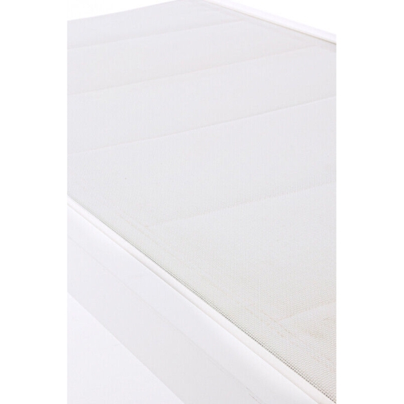 Lettino Prendisole In Alluminio E Textilene Imbottito Con Ruote Summer Bianco