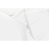 Lettino Prendisole In Alluminio E Textilene Imbottito Con Ruote Summer Bianco
