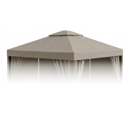 Telo Di Ricambio E Tende Per Gazebo Romance 3x4 Double Airvent Tortora