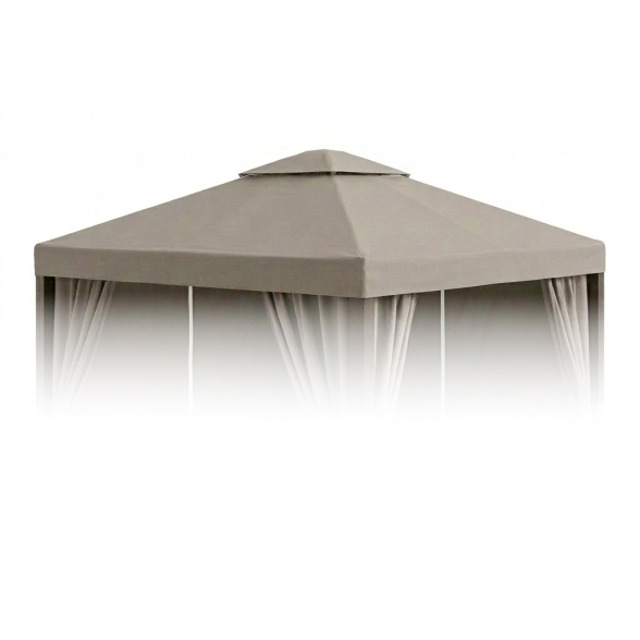 Telo Di Ricambio E Tende Per Gazebo Romance 3x4 Double Airvent Tortora