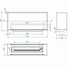 Camino a bioetanolo da incasso bifacciale biocamino 2 lati 120x50 VENERE120 TOPLINE