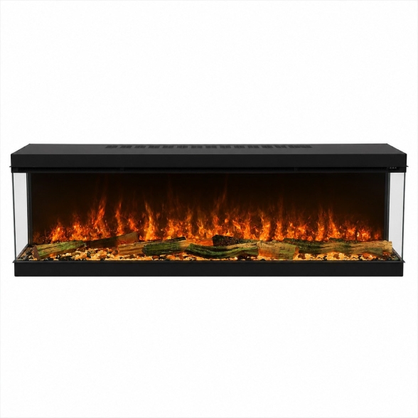 Camino elettrico da incasso a parete 3 lati L 130 LED RGB APP BELMONT130