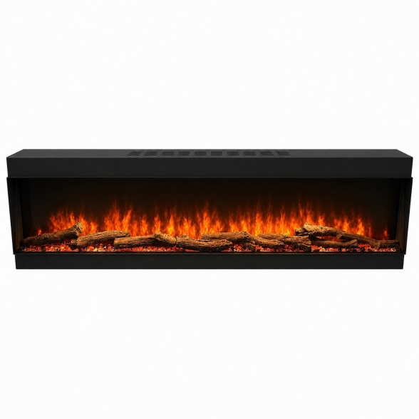 Camino elettrico da incasso a parete frontale L 150 LED RGB APP DETROIT150