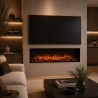 Camino elettrico da incasso a parete frontale L 150 LED RGB APP DETROIT150