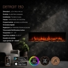 Camino elettrico da incasso a parete frontale L 150 LED RGB APP DETROIT150