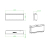 Camino elettrico da incasso a parete L 130 LCD LED APP FILADELFIA130