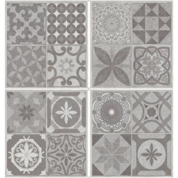 Piastrelle in LTV PVC autoadesive da pavimento parete Set 22 pz 2 mt2 30x30 effetto maiolica Vintage