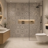 Piastrelle in LTV PVC autoadesive da pavimento parete Set 22 pz 2 mt2 30x30 effetto maiolica Vintage