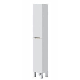 Colonna Da Bagno 2 Ante 30x25x182 Cm Con Piedini Lea Bianco Lucido