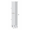 Colonna Da Bagno 2 Ante 30x25x182 Cm Con Piedini Lea Bianco Lucido