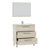 Mobile Bagno 80 Cm 3 Cassetti Con Lavabo E Specchio Athena Rovere