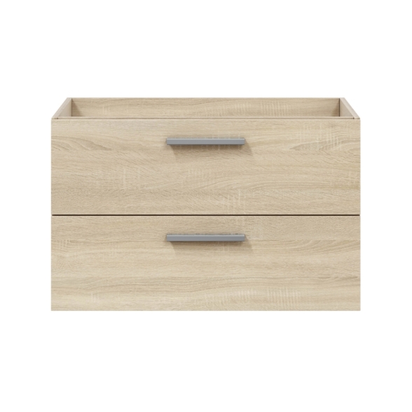 Mobile Da Bagno Sospeso 80 Cm 2 Cassetti Con Lavabo Nexa Rovere Canadian