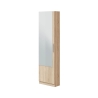 Scarpiera 1 Anta Con Specchio 50x22x180 Cm 16 Paia Kristal Rovere Canadian