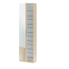Scarpiera 1 Anta Con Specchio 50x22x180 Cm 16 Paia Kristal Rovere Canadian