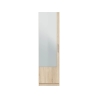 Scarpiera 1 Anta Con Specchio 50x22x180 Cm 16 Paia Kristal Rovere Canadian