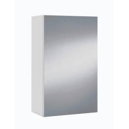 Specchiera Da Bagno 40 Cm 1 Anta Con Ripiani Modulare Bianco Lucido
