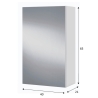 Specchiera Da Bagno 40 Cm 1 Anta Con Ripiani Modulare Bianco Lucido