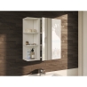 Specchiera Da Bagno 40 Cm 1 Anta Con Ripiani Modulare Bianco Lucido