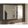 Specchiera Da Bagno 40 Cm 1 Anta Con Ripiani Modulare Bianco Lucido