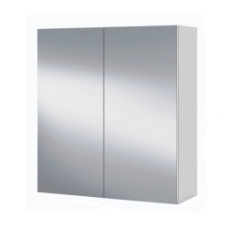 Specchiera Da Bagno 60 Cm 2 Ante Con Ripiani Modulare Bianco Lucido