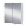 Specchiera Da Bagno 60 Cm 2 Ante Con Ripiani Modulare Bianco Lucido