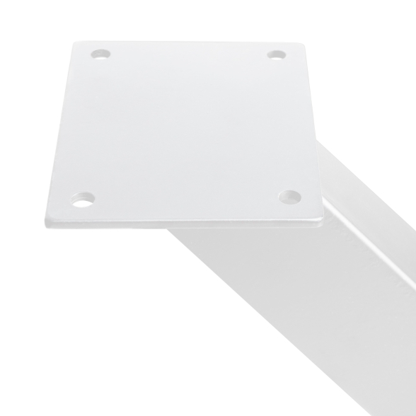 Gambe da tavolo Cross 69,5 cm ad incrocio in acciaio verniciato bianco