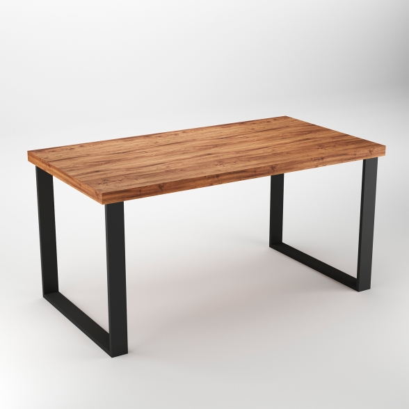 Gambe da tavolo Square rettangolari 72x80 cm in acciaio verniciato nero