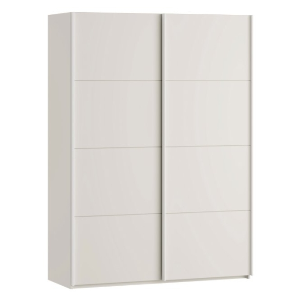 Armadio Guardaroba 2 Ante Scorrevoli Con Barra Appendiabiti Sofi Beige
