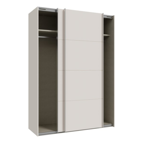 Armadio Guardaroba 2 Ante Scorrevoli Con Barra Appendiabiti Sofi Beige