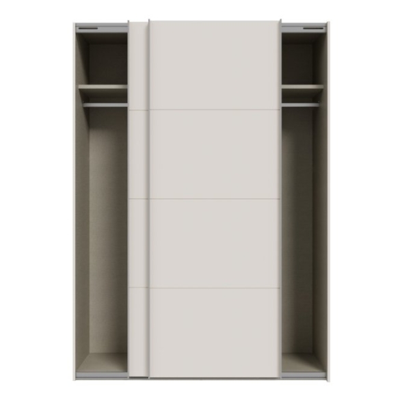 Armadio Guardaroba 2 Ante Scorrevoli Con Barra Appendiabiti Sofi Beige