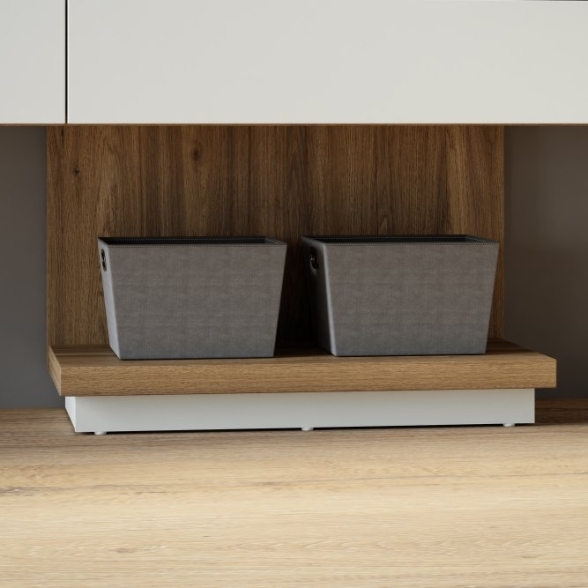 Base Per Mensola Lewis 60x30x40 Cm Effetto Legno Rovere Valencia Secret Grey