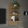 Mensola Verticale 60x30x125 Cm 3 Ripiani Rovere Valencia Lewis