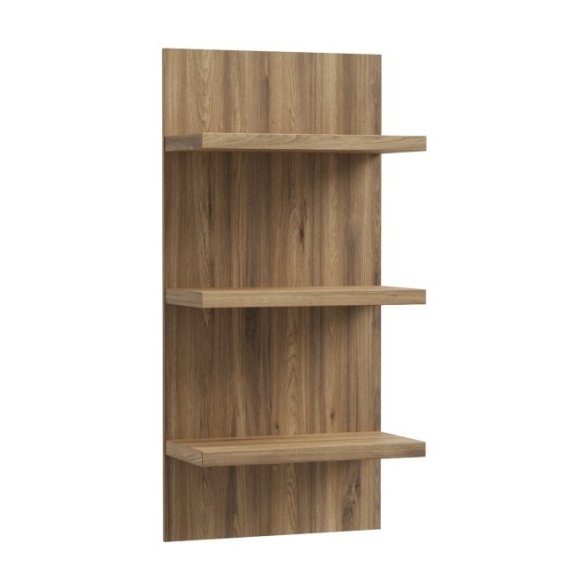 Mensola Verticale 60x30x125 Cm 3 Ripiani Rovere Valencia Lewis