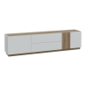 Mobile TV Da Terra 200 Cm 2 Ante 2 Cassetti Rovere Valencia E Secret Grey Lewis