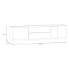 Mobile TV Da Terra 200 Cm 2 Ante 2 Cassetti Rovere Valencia E Secret Grey Lewis