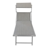 Lettino Prendisole In Alluminio E Textilene 61x186x40 Pool Telo Grigio