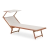 Lettino Prendisole In Alluminio Effetto Legno 61x186x40 Wooden Taupe