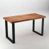 Gambe da tavolo Square rettangolari 72x60 cm in acciaio verniciato nero