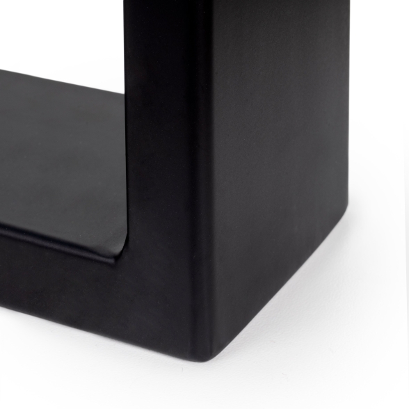 Gambe da tavolo Square rettangolari 72x60 cm in acciaio verniciato nero