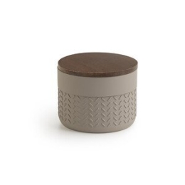Gedy Thea Contenitore Grigio/Naturale Scuro In Resina E Bambu