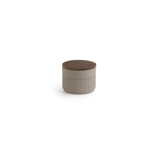 Gedy Thea Contenitore Grigio/Naturale Scuro In Resina E Bambu